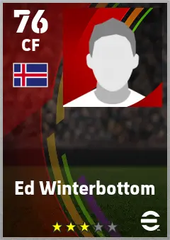 Ed Winterbottom eFootball 2026 player card — 76 OVR CF