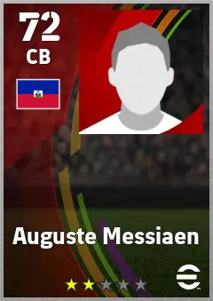 Auguste Messiaen eFootball 2026 player card — 72 OVR CB