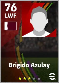 Brigido Azulay eFootball 2026 player card — 76 OVR LWF