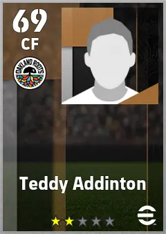 Teddy Addinton eFootball 2026 player card — 69 OVR CF