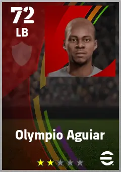 Olympio Aguiar eFootball 2026 player card — 72 OVR LB