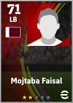 Mojtaba Faisal eFootball 2026 player card — 71 OVR LB