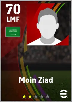 Moin Ziad eFootball 2026 player card — 70 OVR LMF