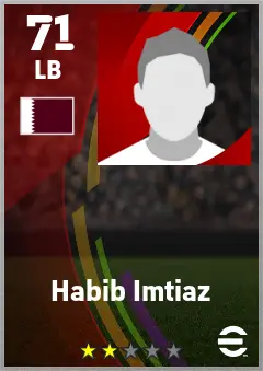 Habib Imtiaz eFootball 2026 player card — 71 OVR LB
