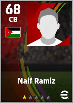 Naif Ramiz eFootball 2026 player card — 68 OVR CB