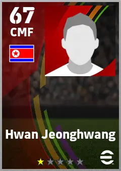 Hwan Jeonghwang eFootball 2026 player card — 67 OVR CMF