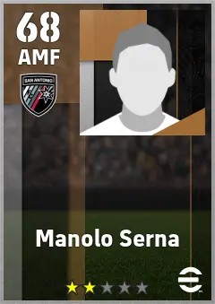 Manolo Serna eFootball 2026 player card — 68 OVR AMF