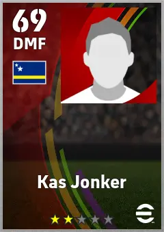 Kas Jonker eFootball 2026 player card — 69 OVR DMF
