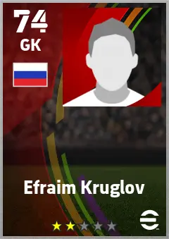 Efraim Kruglov eFootball 2026 player card — 74 OVR GK