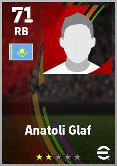 Anatoli Glaf eFootball 2026 player card — 71 OVR RB