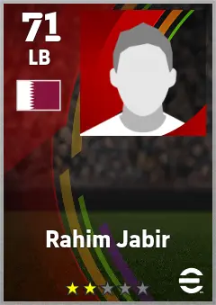 Rahim Jabir eFootball 2026 player card — 71 OVR LB