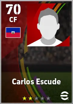 Carlos Escude eFootball 2026 player card — 70 OVR CF