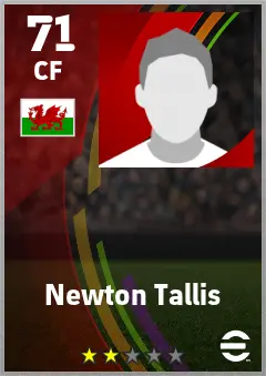 Newton Tallis eFootball 2026 player card — 71 OVR CF