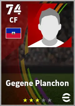 Gegene Planchon eFootball 2026 player card — 74 OVR CF