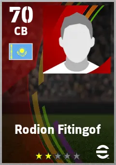 Rodion Fitingof eFootball 2026 player card — 70 OVR CB