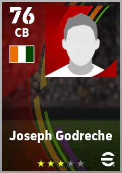 Joseph Godreche eFootball 2026 player card — 76 OVR CB