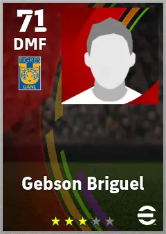 Gebson Briguel eFootball 2026 player card — 71 OVR DMF