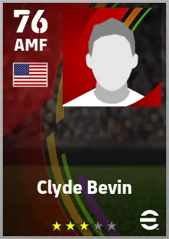 Clyde Bevin eFootball 2026 player card — 76 OVR AMF