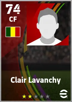 Clair Lavanchy eFootball 2026 player card — 74 OVR CF