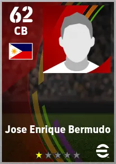 Jose Enrique Bermudo eFootball 2026 player card — 62 OVR CB