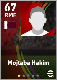 Mojtaba Hakim eFootball 2026 player card — 67 OVR RMF