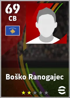 Bosko Ranogajec eFootball 2026 player card — 71 OVR CB