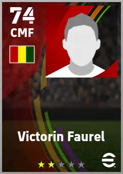 Victorin Faurel eFootball 2026 player card — 74 OVR CMF