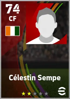 Celestin Sempe eFootball 2026 player card — 73 OVR CF
