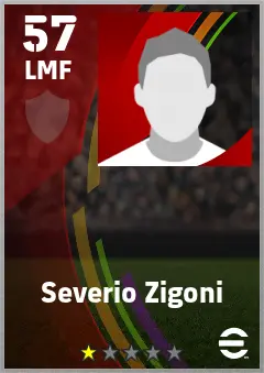 Severio Zigoni eFootball 2026 player card — 57 OVR LMF
