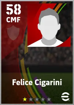 Felice Cigarini eFootball 2026 player card — 58 OVR CMF
