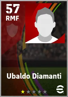 Ubaldo Diamanti eFootball 2026 player card — 57 OVR RMF