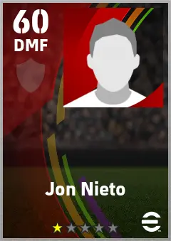 Jon Nieto eFootball 2026 player card — 60 OVR DMF
