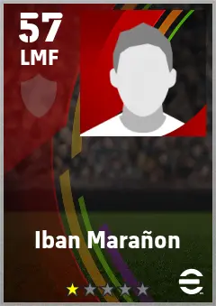 Iban Maranon eFootball 2026 player card — 57 OVR LMF