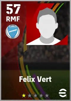Felix Vert eFootball 2026 player card — 57 OVR RMF