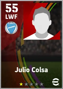 Julio Colsa eFootball 2026 player card — 55 OVR LWF