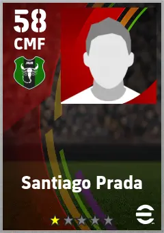 Santiago Prada eFootball 2026 player card — 58 OVR CMF
