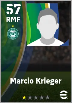 Marcio Krieger eFootball 2026 player card — 57 OVR RMF