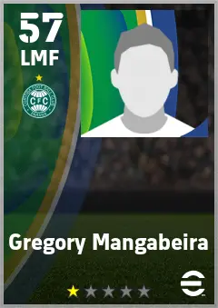Gregory Mangabeira eFootball 2026 player card — 57 OVR LMF