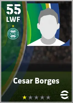 Cesar Borges eFootball 2026 player card — 55 OVR LWF
