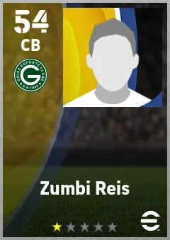 Zumbi Reis eFootball 2026 player card — 54 OVR CB