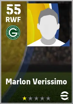 Marlon Verissimo eFootball 2026 player card — 55 OVR RWF