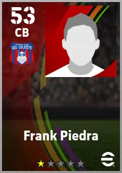 Frank Piedra eFootball 2026 player card — 53 OVR CB