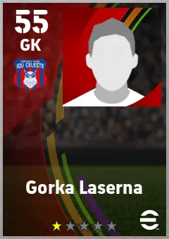 Gorka Laserna eFootball 2026 player card — 55 OVR GK