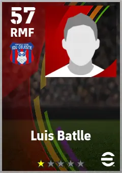 Luis Batlle eFootball 2026 player card — 57 OVR RMF