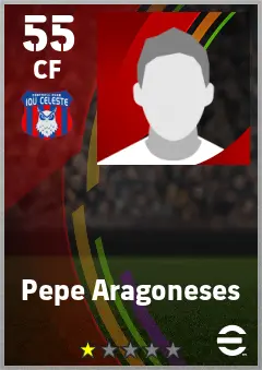 Pepe Aragoneses eFootball 2026 player card — 55 OVR CF