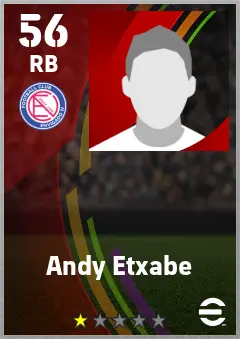 Andy Etxabe eFootball 2026 player card — 56 OVR RB