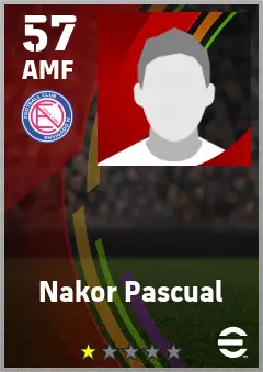 Nakor Pascual eFootball 2026 player card — 57 OVR AMF