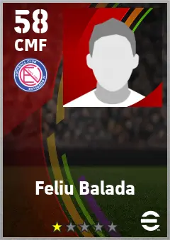 Feliu Balada eFootball 2026 player card — 58 OVR CMF
