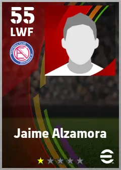 Jaime Alzamora eFootball 2026 player card — 55 OVR LWF