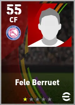 Fele Berruet eFootball 2026 player card — 55 OVR CF